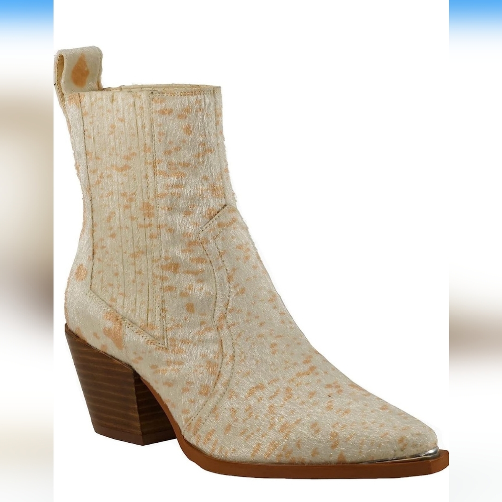 Women's Western Booties (animal print slip on's) like new!!